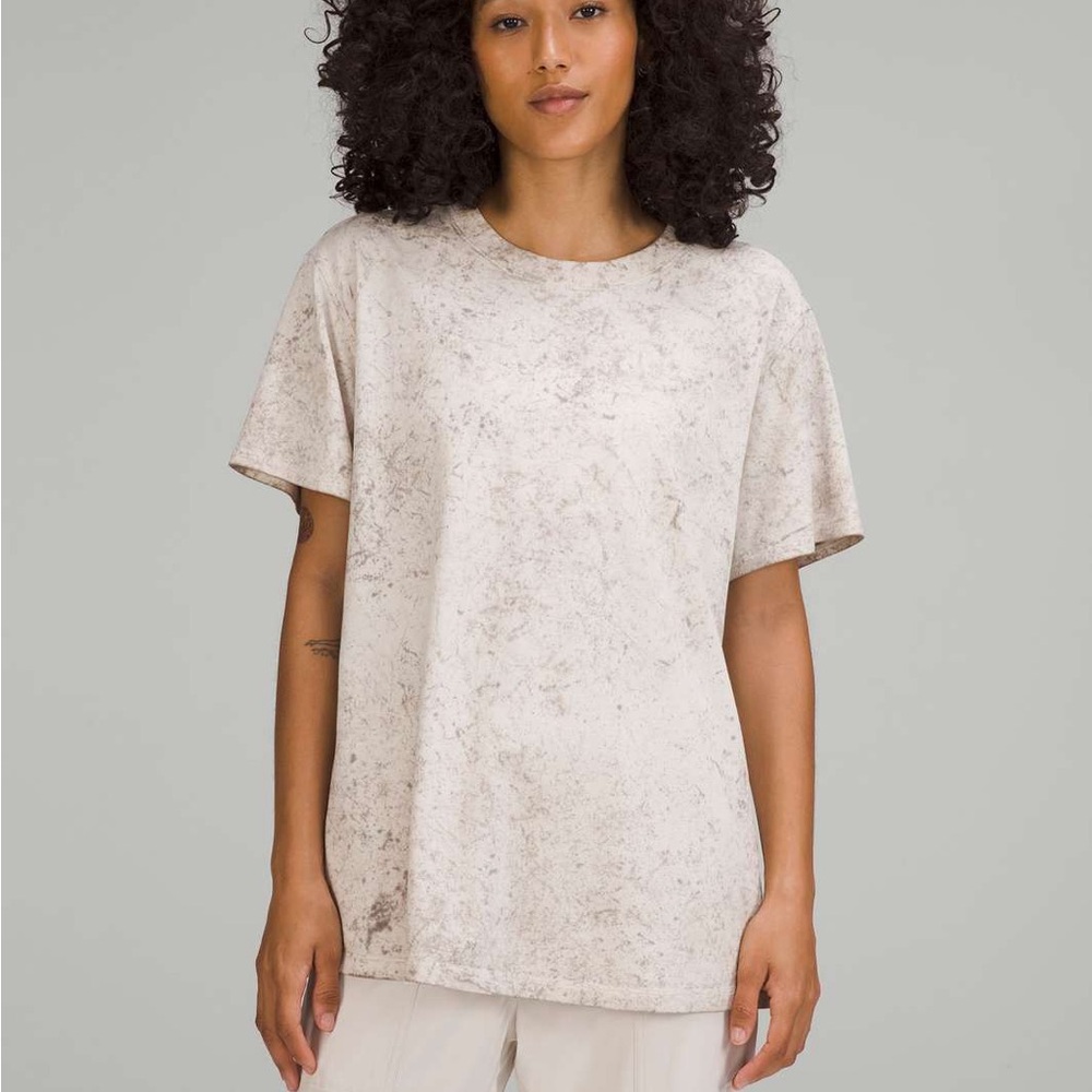 EUC Lululemon All Yours Oversized T-Shirt | Sz 8 | Cirrus Wash White Opal